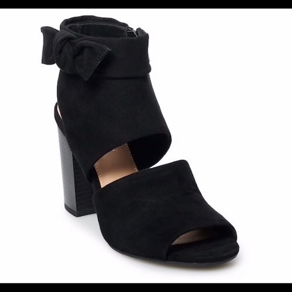LC Lauren Conrad Shoes - LC Lauren Conrad Open toe booties, black size 8.5